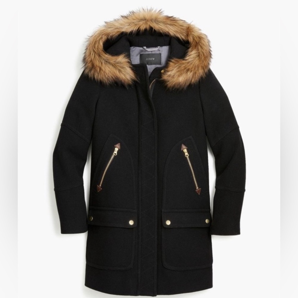 J. Crew Chateau Parka in Italian Stadium-Cloth Wool